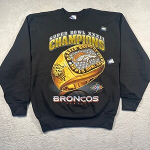 Vintage Pro Player Broncos Super Bowl XXXII Champions Sweatshirt Deadstock M USA